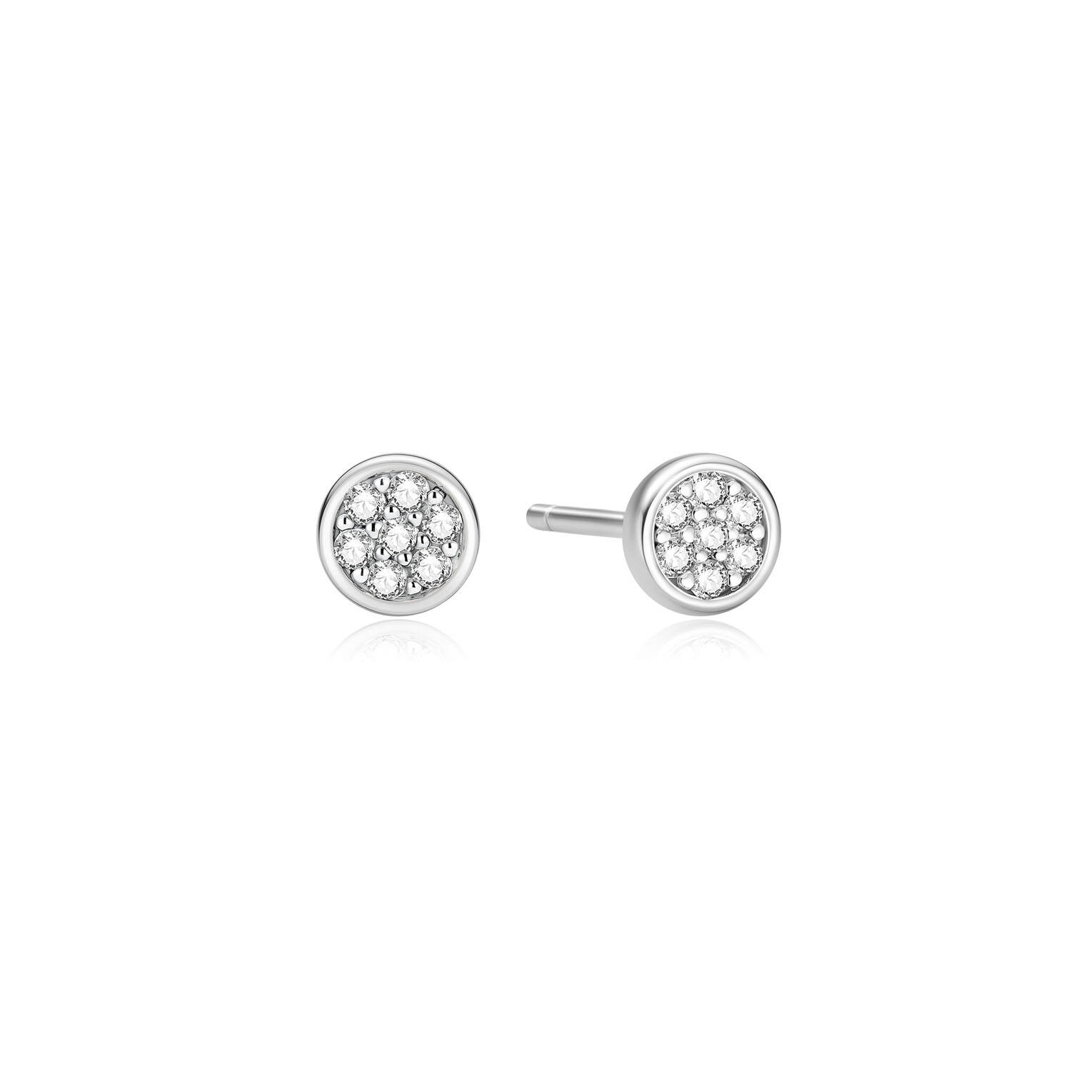  Luna Gaze - Ear studs - Silver / Rhodium plated - Zirconia